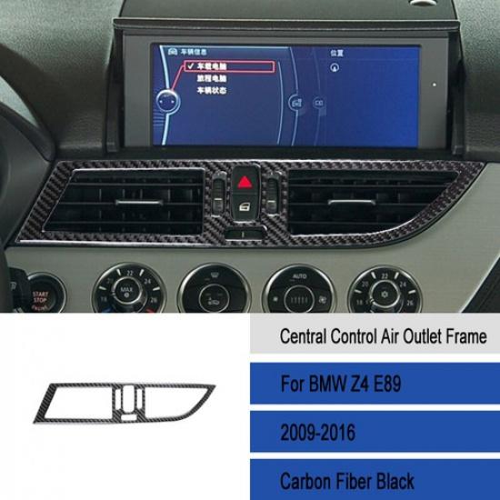Carbon Fiber Console Air Condition Vent Cover Sticker For BMW Z4 E89 2009-2016