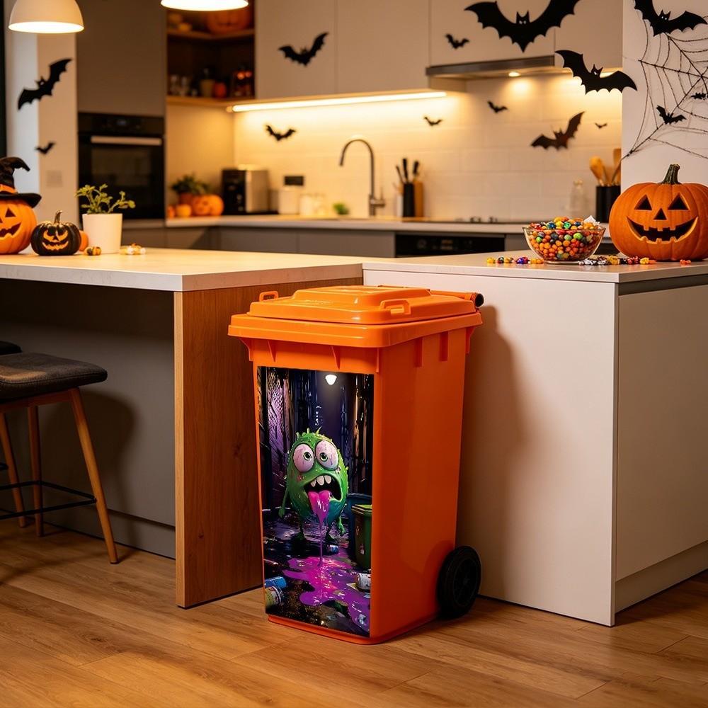 Waterproof Bin Decor Sticker Self Adhesive Trash Can Sticker New Wall Decal Garden Layout