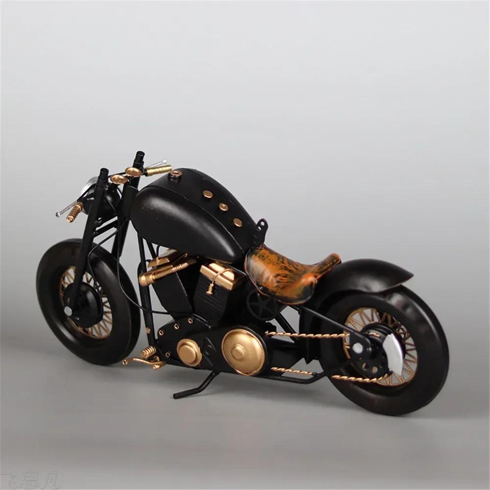 Ручная работа Винтажная модель мотоцикла Harley Для декора дома Украшение Настольные аксессуары Гостиная