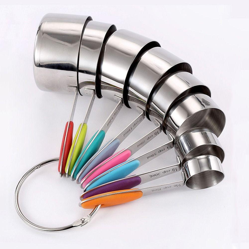 8/13Pcs Teaspoon Measuring Cups Set Stainless Steel Kitchen Measure Tool  Food Preparation