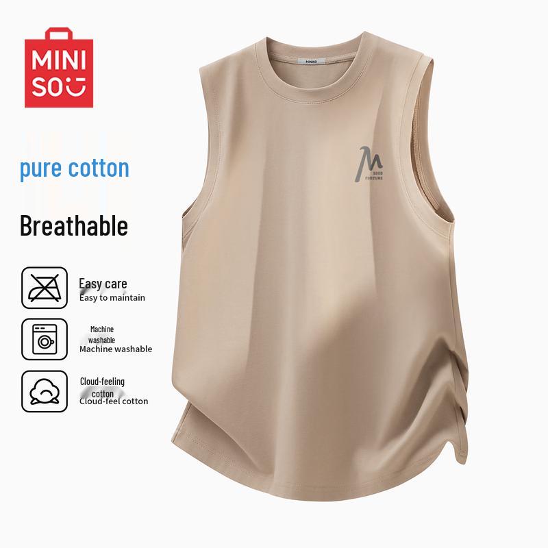 MINISO Мужской ретро-жилет свободного кроя из хлопка