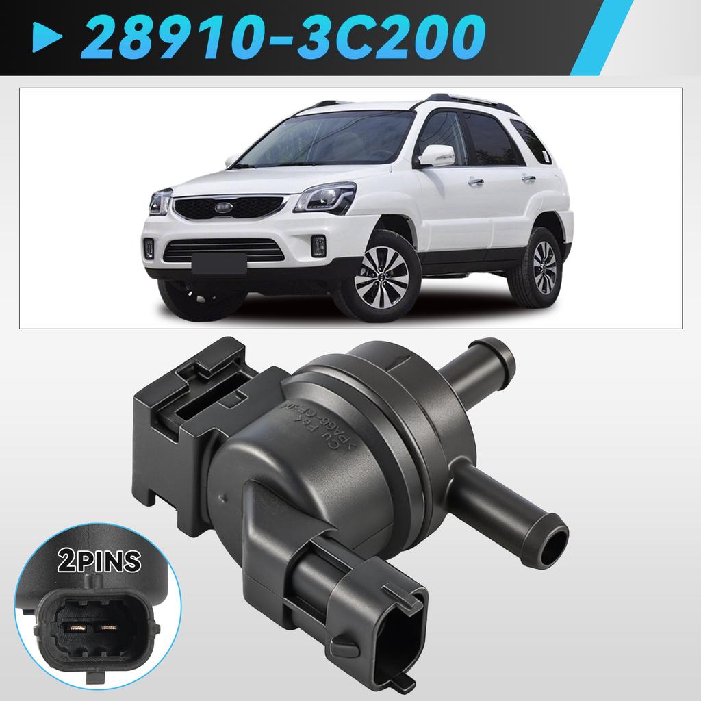 28910-3C200 Car Vapor Canister Purge Control Valve Solenoid EVAP For Hyundai Accent Santa Fe Tucson Veloster Kia Rio Forte Soul Ventilation Valves 4