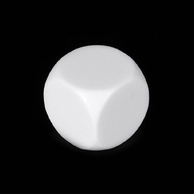 10Pcs Kids Educational Toy Board Game Dices Set White Dices Mathematical Tool 6 Sided Dices Acrylic Round Corner Dices