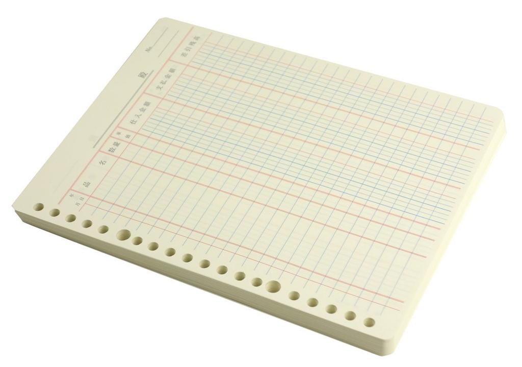KOKUYO Purchase 20 100 Three-Color Loose-Leaf Paper, A5, Ledger, Holes, Sheets, Ri-153