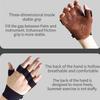 1 Pair Four-finger Ventilated Gym Wristband Cowhide Fitness Workout Gloves  Pull-ups