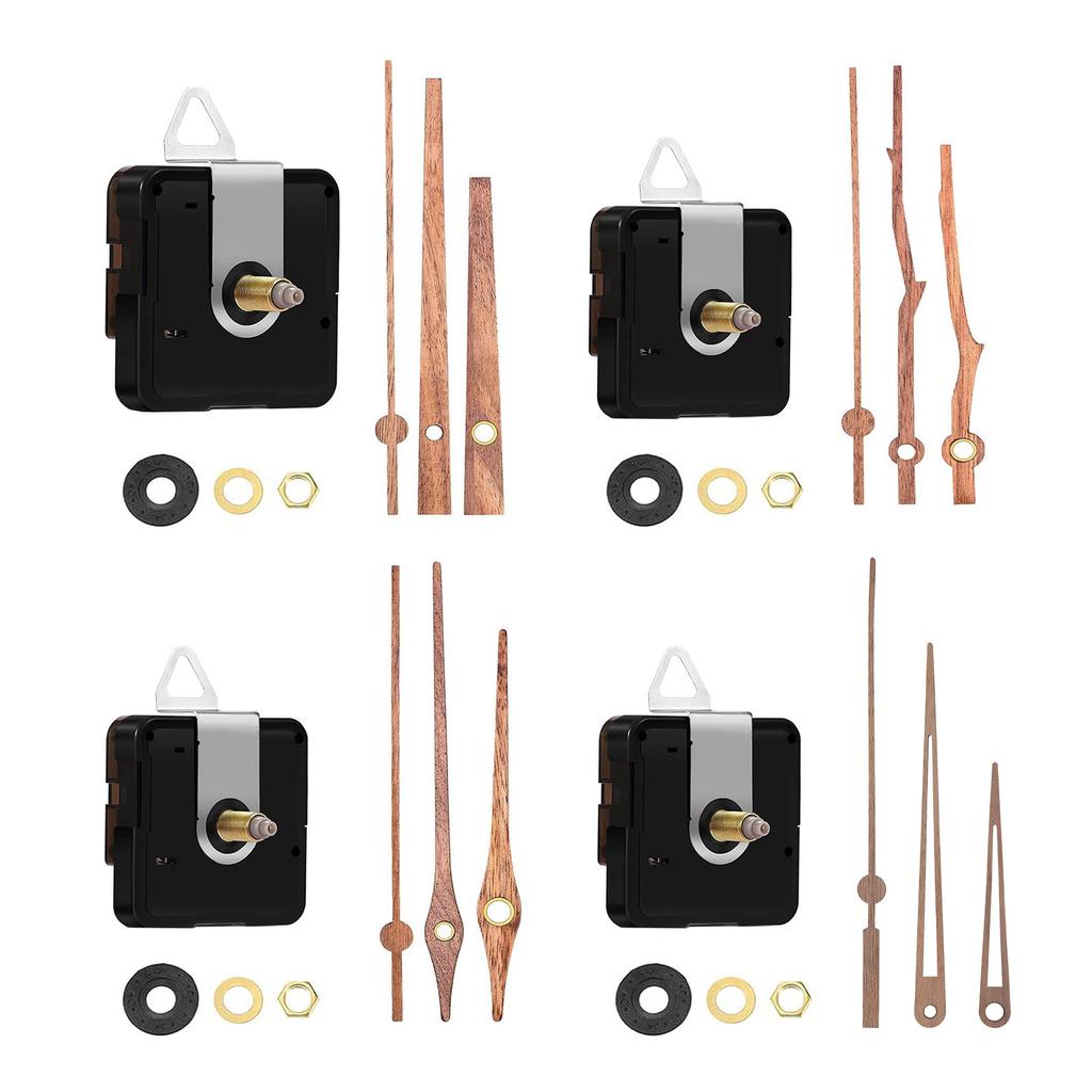 Часовой механизм с деревянными стрелками, супер тихий ход часов, работающий от батареек, комплекты для замены запасных частей для часов