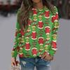 Women's Sweatshirts Casual Long Sleeve Christmas Print O-Neck Festive Tops Sports Pullover Tops