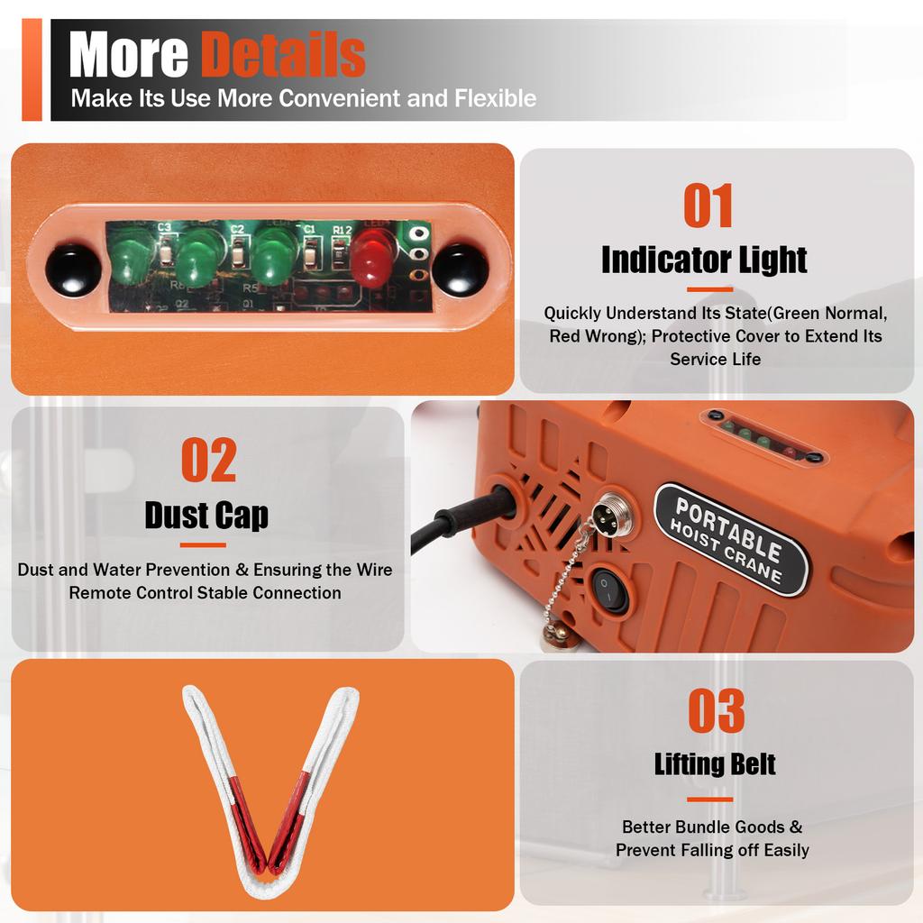 Электрическая лебедка 1100 фунтов, 1500 Вт 110 В, беспроводной пульт управления, 3-в-1 подъемная лебедка для гаража, склада, строительства