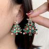 Colorful Christmas Earrings Earrings Simple Sweet Cutout Long Christmas Series Star Earrings