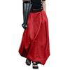 Women High Waist Casual Long Skirts Cotton Maxi Skirts