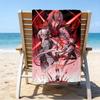 proof beach towel with a Genshin Impact characters pattern - soft,absorbent,quick-drying,machine washable - perfect for swimming,camping,bathing
