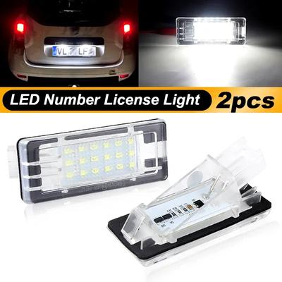 Для Renault Espace Laguna Scenic Fluence Dacia Duster 2010-2017 Logan 12-21 Лампы подсветки номера Светодиодные фонари номерного знака без ошибок