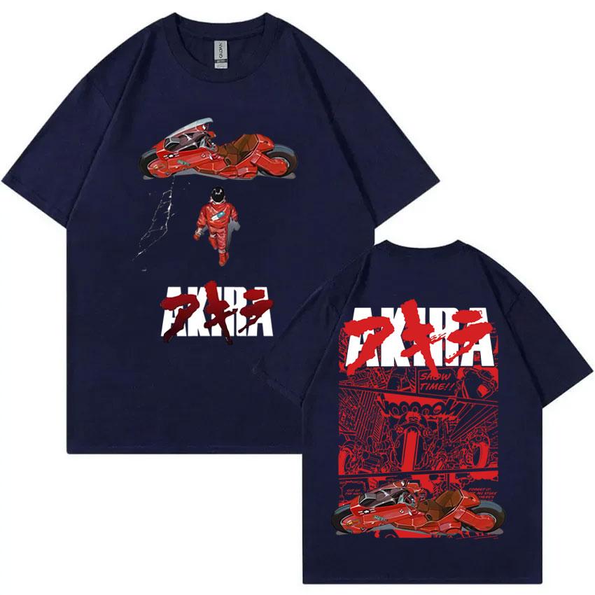Japanese Scifi Cartoon Movie Anime Shotaro Kaneda Pattern Tshirt Mens and Womens Hiphop Retro Oversized Tshirt