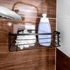 Bathroom Shelf, Glued To The Shower, Metal, Black, Set Of 3.