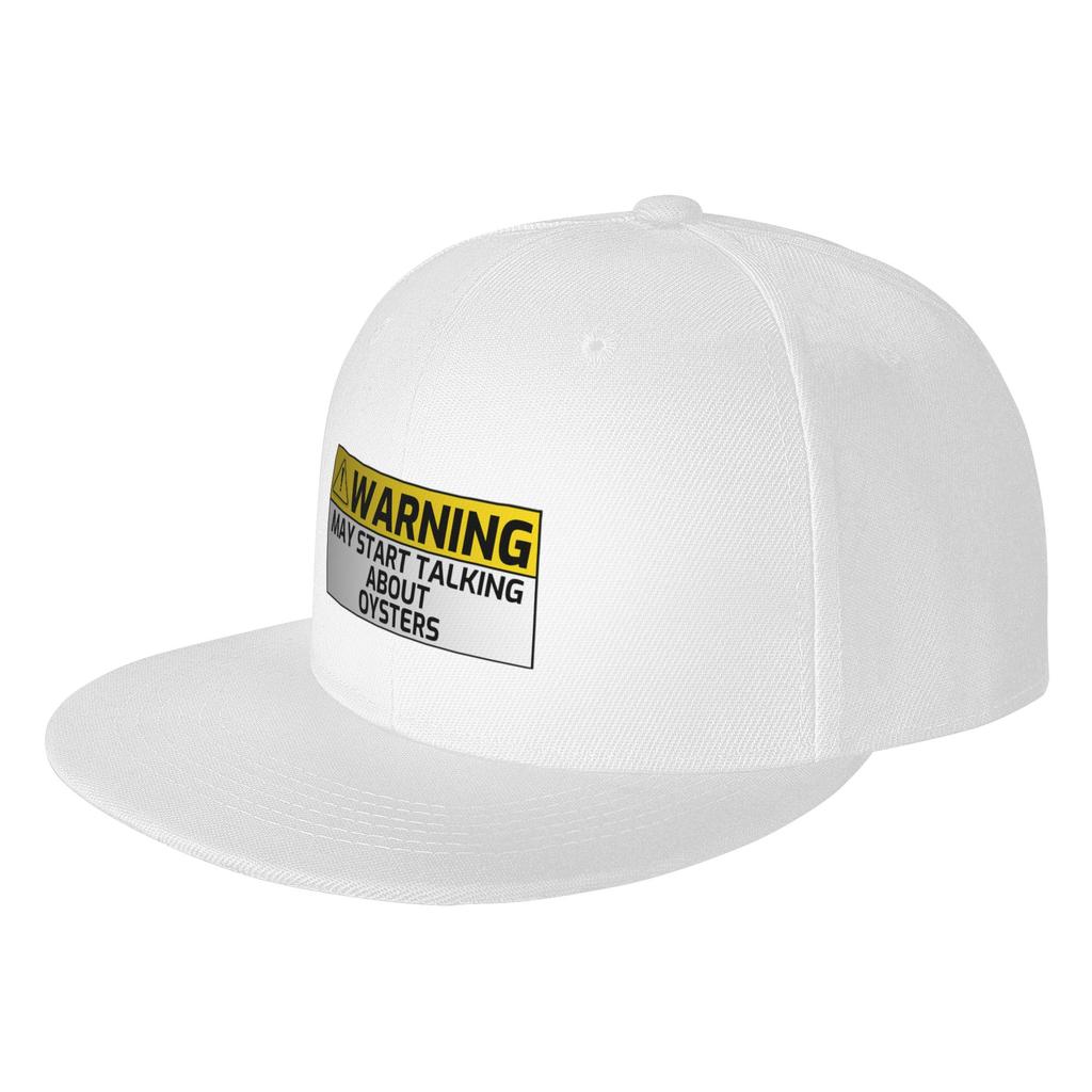 Fashion Warning May Spontaneously Start Talking About Oysters Flat Brim Sun Hat  Easy To Clean Baseball Caps