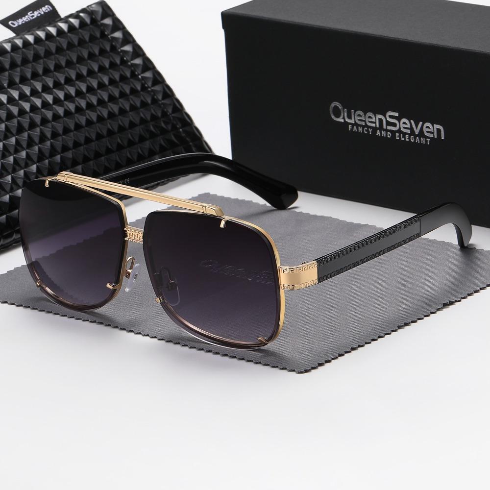 QueenSeven Модные металлические поляризационные солнцезащитные очки унисекс для вождения и езды на велосипеде на открытом воздухе, UV400