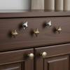 Four Point Star Cabinet Knobs Zinc Alloy Modern Minimalist Furniture Handles Gloss Silver Compact Star-Shaped Drawer Pulls