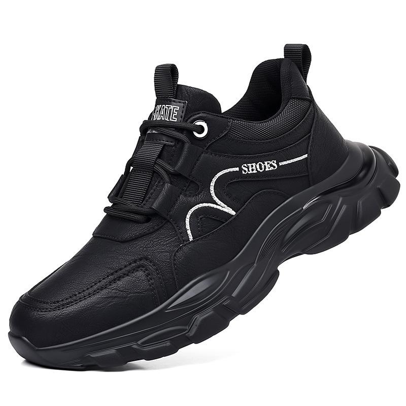 Мужская обувь осень-зима новые повседневные кожаные туфли мужские кроссовки спортивная обувь мужская мягкая подошва тренд