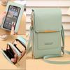 Touch Screen Women's Crossbody Phone Bag - Korean Style, Multi-Function with Key Zipper and Coin Purse.