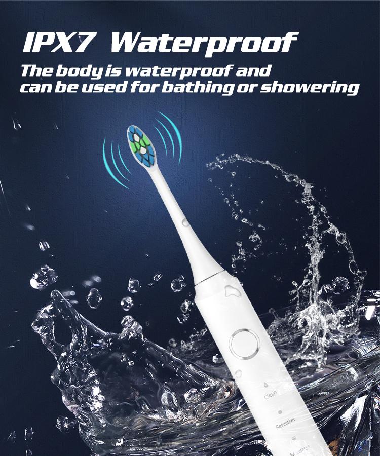 Sonic Electric Toothbrushes for Adults Smart TimerTeeth Whitening Toothbrush IPX7 Waterproof 6 Replaceable Heads Set