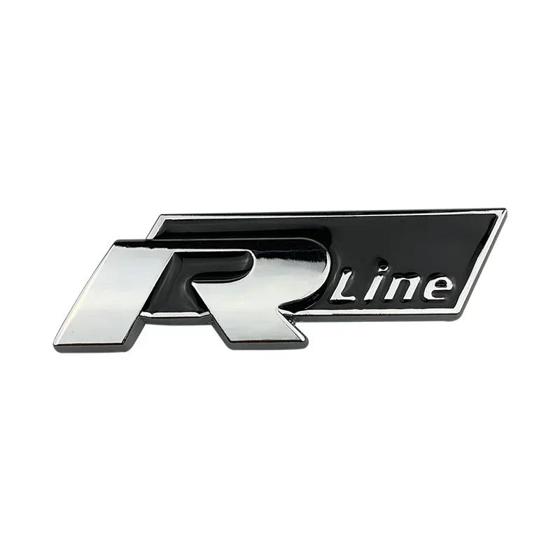 ear1 for Volkswagen VW Golf R Rline Tiguan Touareg Polo GTI Passat Scirocco 3D Metal Trunk Badge Modification New Body Sticker
