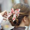 Женская повязка на голову с цветочным принтом, Высокоэластичная, Длинная лента, Резинка для волос, Хвост, Пучок, Полусобранные прически, Шифоновая ткань, Аксессуар для волос