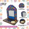 Decorative Altar Frames for Memorials Day of The Dead Photo Frame with Integrated Candle Holder, Mexican Sugar Skull Picture Frame, Wood Memorial