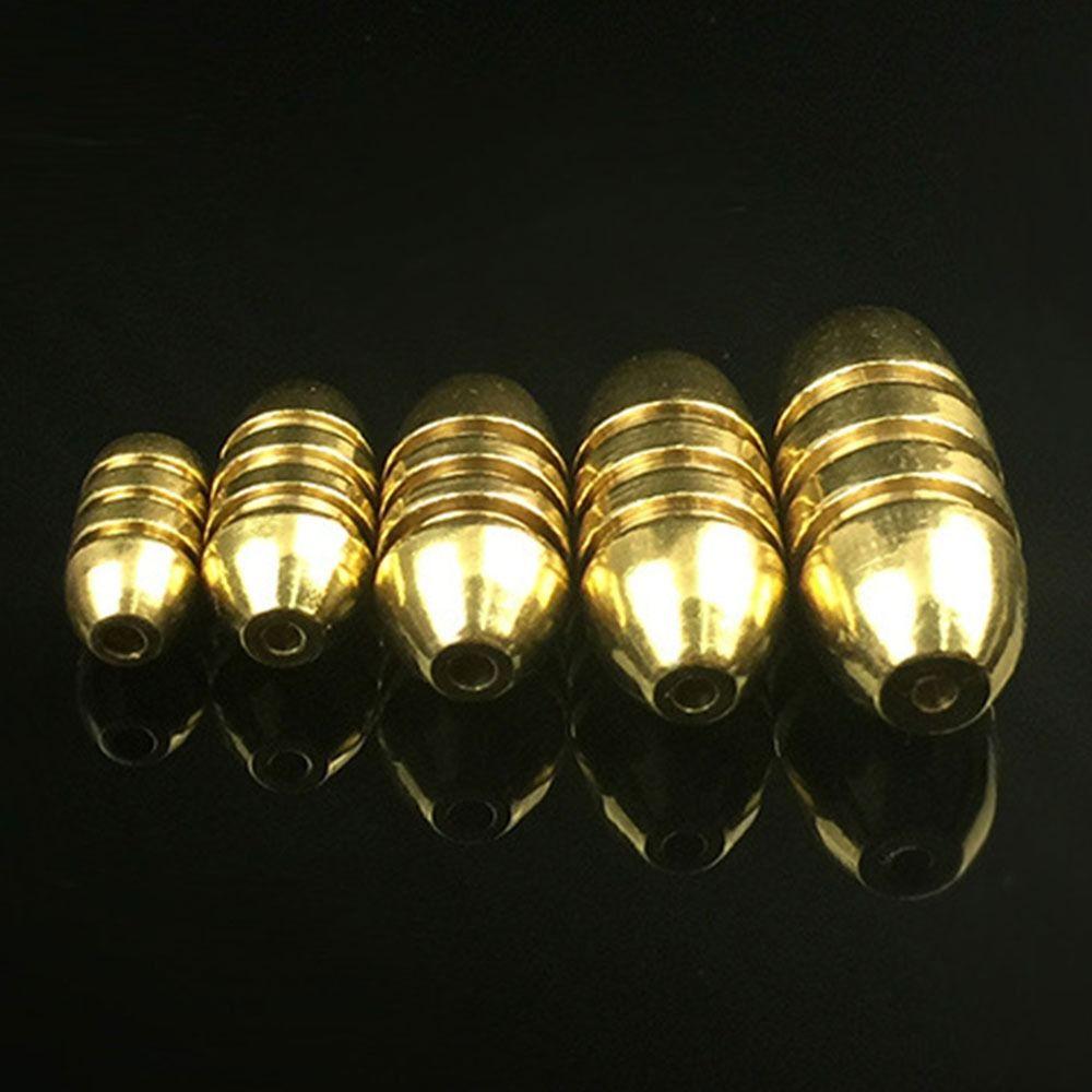 10 шт./лот Разрезные грузила Дополнительный вес Соединитель для крючка Медь Рыболовный свинец Падающий Латунный груз