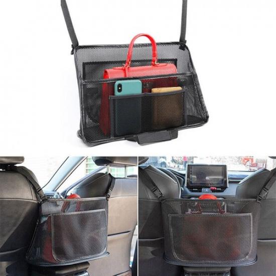 Black Car Front Seat ert Mesh Storage Bag Pocket Vehicle Interior Accessories