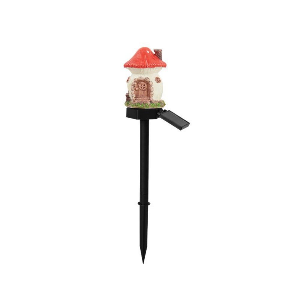 Multi Craft LED Solar Lawn Light Resin Cottage Miniature Fairy House LED Garden Light Fairy Mushroom House Waterproof Design