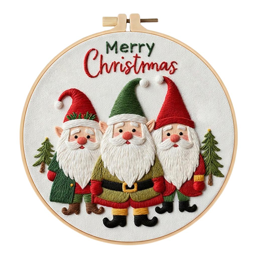 Рождественские наборы для вышивания и needlepoint своими руками с выкройкой, хлопковыми иглами и инструкцией. Наборы для вышивки крестом для начинающих.