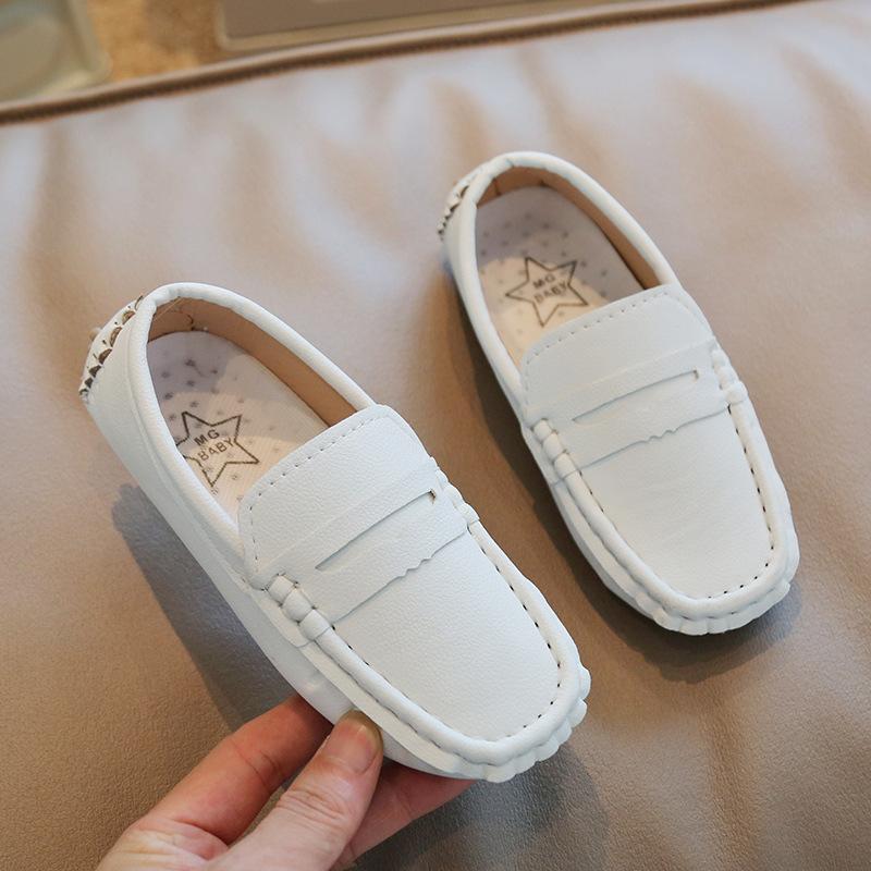 2024 Spring and Autumn British Style Soft Simple Solid Colour Breatheable Light Slip-on Non-slip Flat-Heel Casual Shoes for Boys