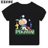 Горячая Распродажа Видеоигра Pikmin 4 Принт Мультяшная Детская Футболка Одежда для Девочек Футболка с Коротким Рукавом Черная для Маленьких Мальчиков Детские Топы,TH5868