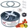 For NutriBullet Blender Blade Parts for 600W 900W Blender Including Extractor Blade Gasket Shock Pad and Gear