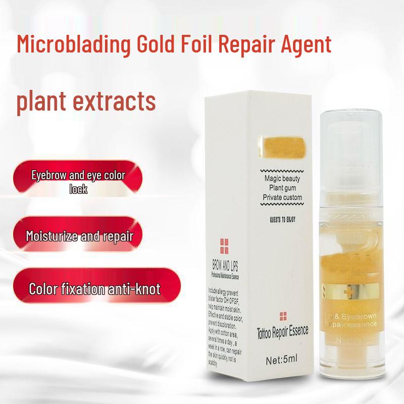 Клаген Голд Универсальная Восстанавливающая Эссенция: Крем против рубцов для микроблейдинга бровей и губ