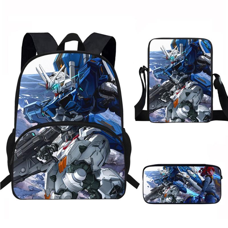 Kids School Backpack Set With Printed Cartoon Design - Lightweight Ergonomic Dual-Shoulder Bag Pencil Case Crossbody