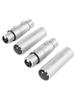 Sets XLR Male To Male XLR Female To Female 3 Pin Cannon Connector XLR Conversion Plug Stereo Mini Plug Microphone Compatible Mixer Silver