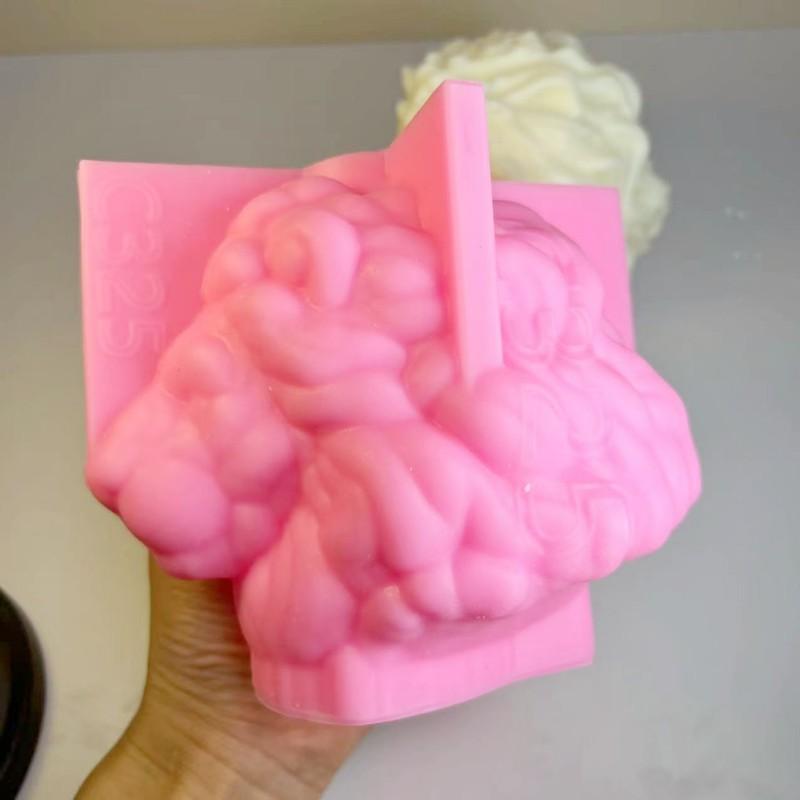 3D Лев свеча силиконовая форма Голова льва смола силиконовая форма Лев украшение дома бетон гипс цемент силиконовая форма