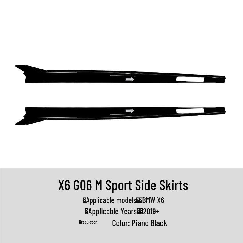 Комплект для внешней модификации BMW X6 G06 Sport 2019+: Передний сплиттер, Дефлектор, Заднее антикрыло, Пороги.