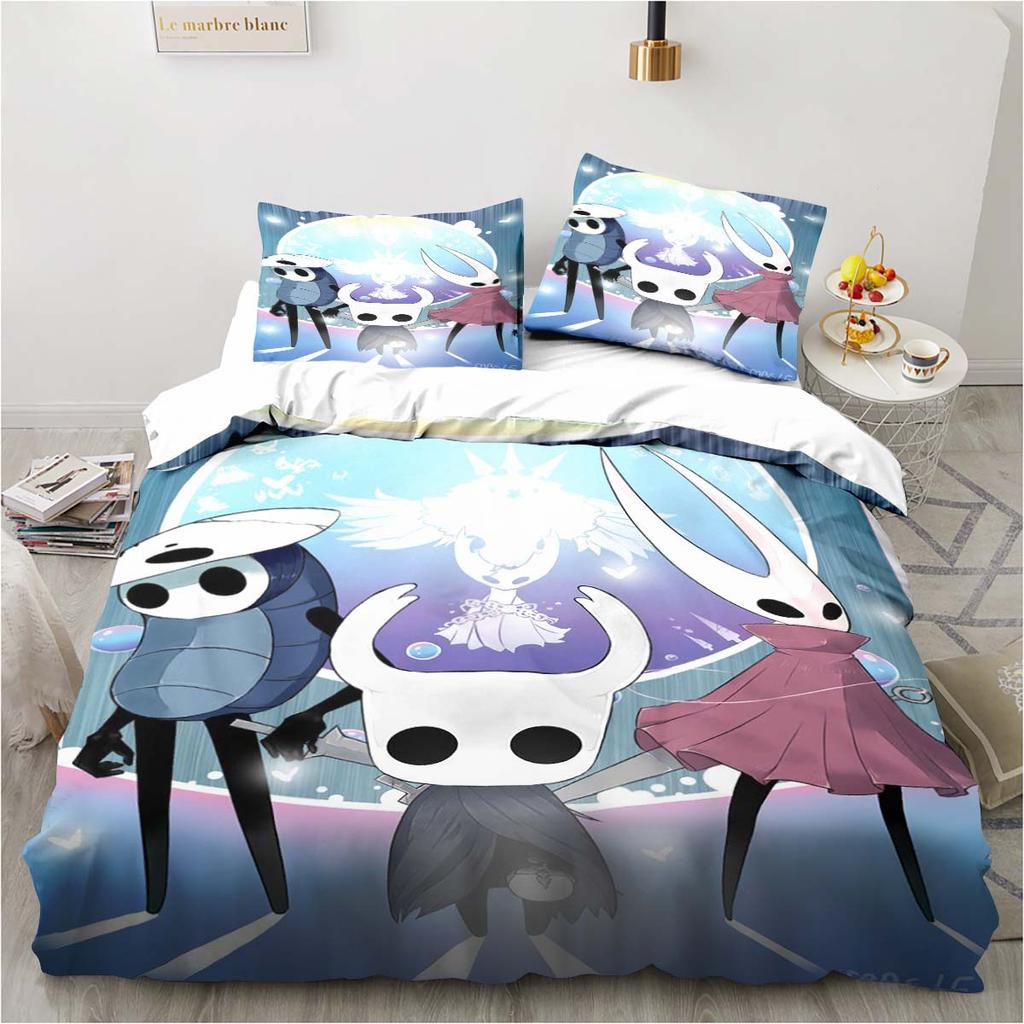 Новый комплект постельного белья Hollow Knight Fashion с 3D цифровой печатью, пододеяльник, одеяло, кровать, одинарный, полуторный, двуспальный, королевский, для молодежи, для девочек, для мальчиков, подарок