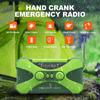 Weather Radio LED Flashlight Camping Survival Radio Dual Speaker Rechargeable Weather Radio for Home Outdoor