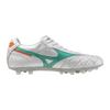 Mizuno Morelia 2 Япония Удобные AG (Резиновые короткие шипы) Искусственная кожа Прочные Футбольные бутсы Унисекс Футбольные бутсы Белый Зеленый P1GA260335
