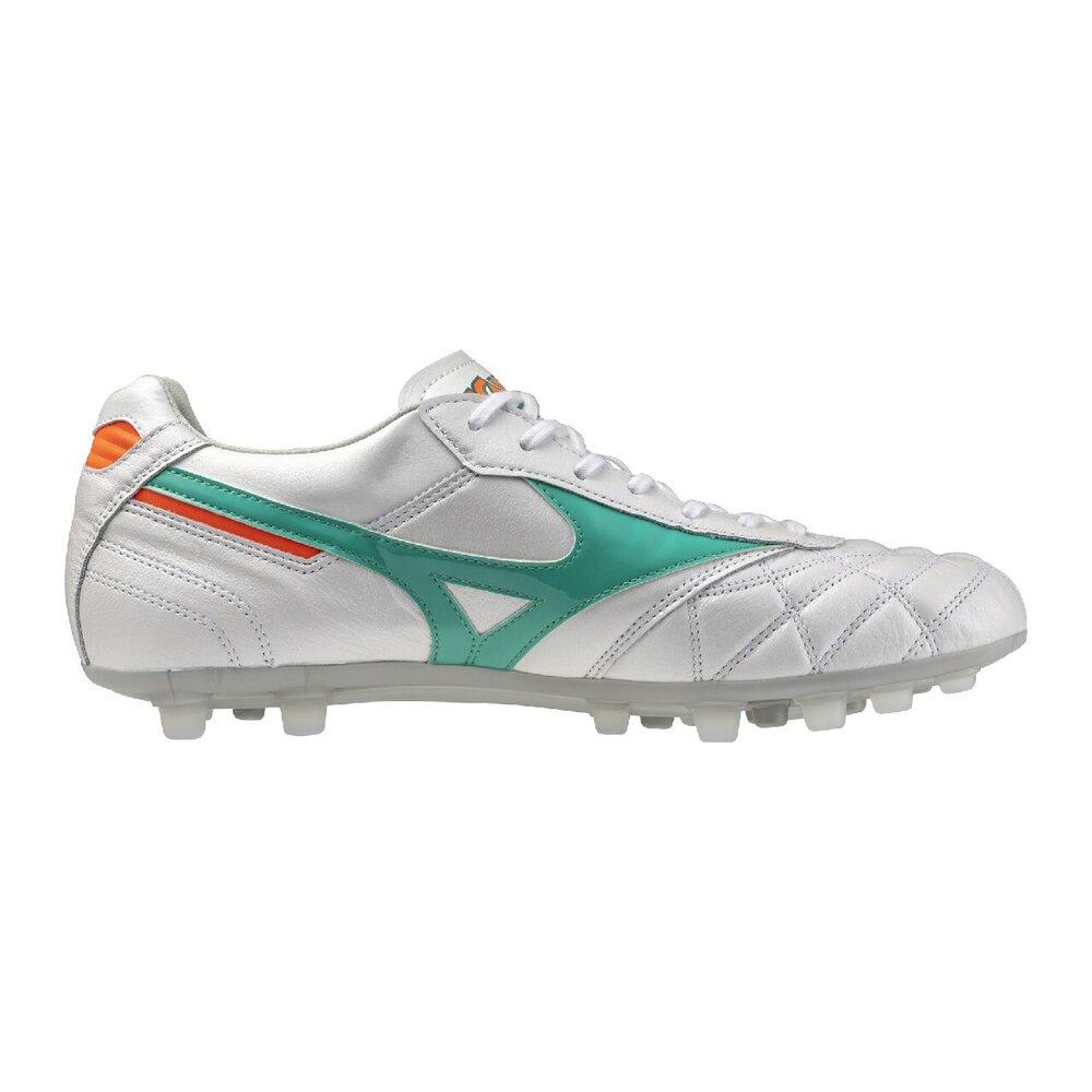 Mizuno Morelia 2 Япония Удобные AG (Резиновые короткие шипы) Искусственная кожа Прочные Футбольные бутсы Унисекс Футбольные бутсы Белый Зеленый P1GA260335