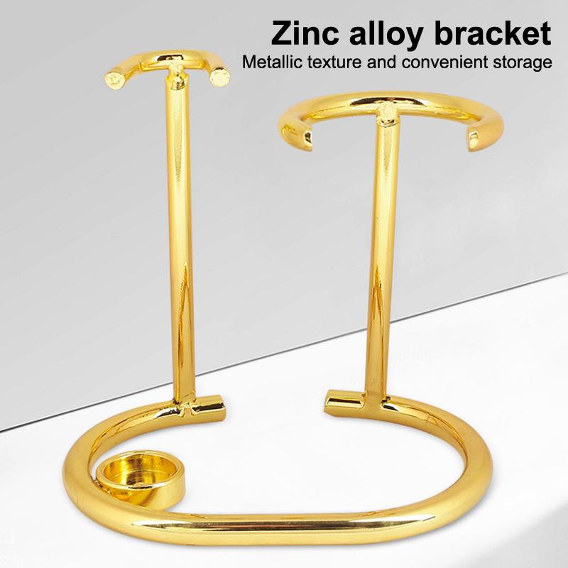 Металлический держатель для мужских бритвенных принадлежностей, серебристый, компактный, изогнутый, помазок для бритья, ручная подставка для бритвы, держатели для бороды, бритва