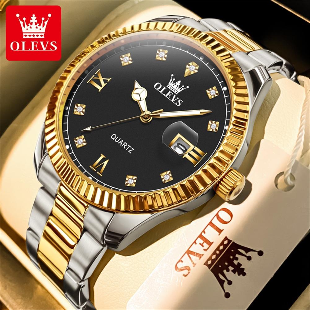 OLEVS 3623 Men's Watches Original Top Brand Luxury Quartz Watches for Man Auto Date Waterproof Luminous Gentleman's Wrist Watch