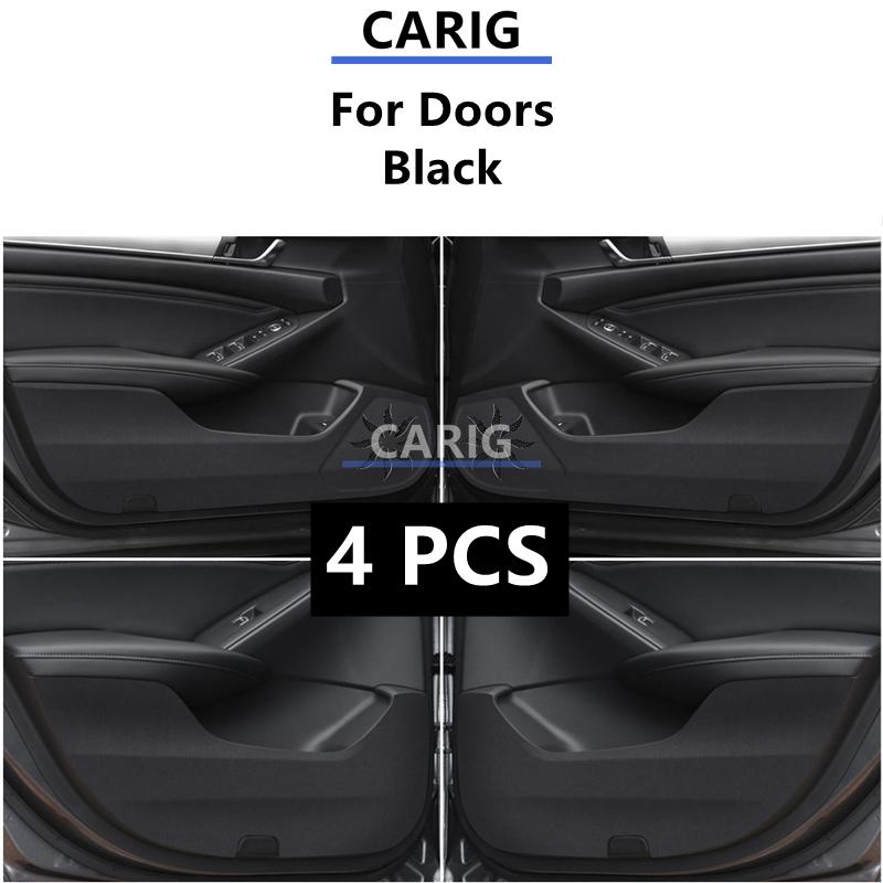 For HONDA ACCORD 18-22 Leather Door Anti-kick Sticker Modified Carbon Fiber Pattern Interior Film Accessories Modification