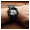 Casio Стандартная серия черные водонепроницаемые мужские часы белый светодиодный свет кварцевый механизм ремешок из смолы японские и корейские часы мужские часы черные W-736H-8BV