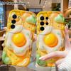 Phone Case: 2D Flat Design Suitable for Samsung Galaxy A34 A35 M05 M06 S20 S22 S21 FE Plus 5G Protective Case, Puffy Fried Egg, Perfect Christmas and 