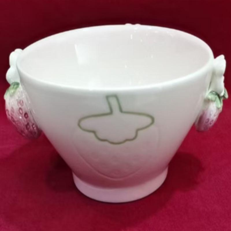 BEPAN Strawberry three-dimensional relief ceramic tableware, rice bowls, soup plates, dumpling plates, salad bowls and pastry plates