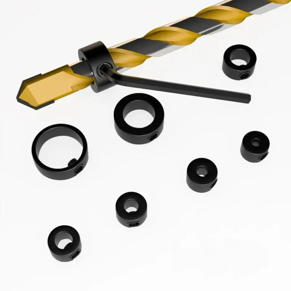 Adjustable Drill Stoper Collar Set 3-16mm Drill Stop Ring Drill Bit Limiter  Woodwork Tools
